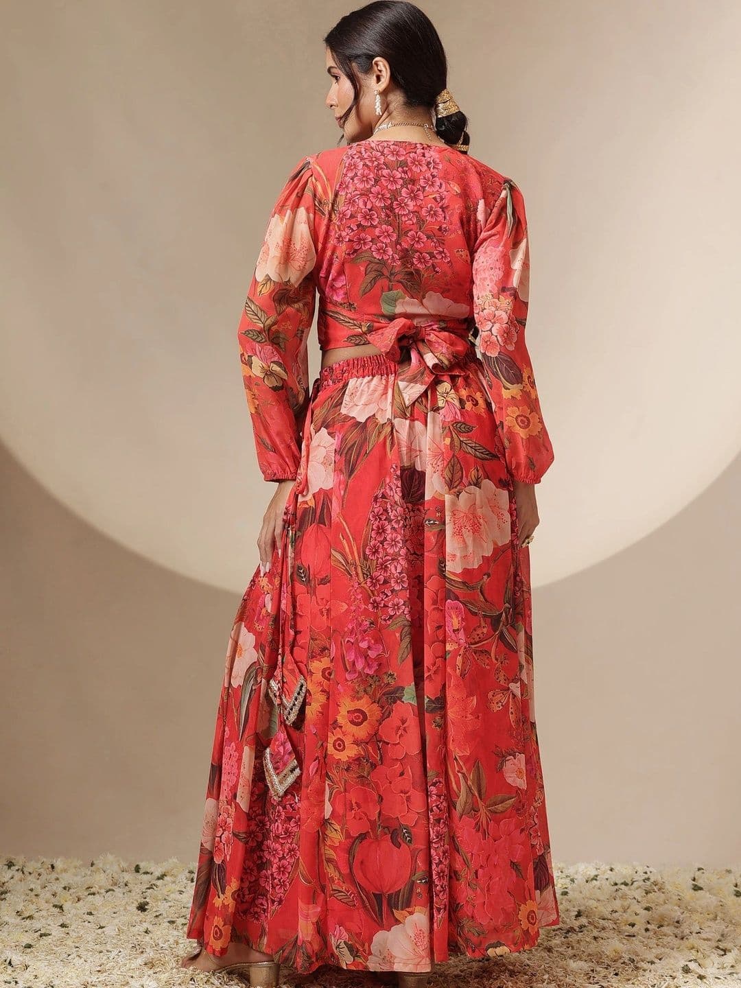 Shae by SASSAFRAS Printed Ready to Wear Lehenga & thumbnail 4