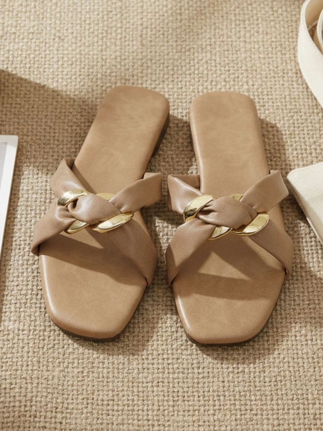glitchez Women Open Toe Flats with Buckles thumbnail 2
