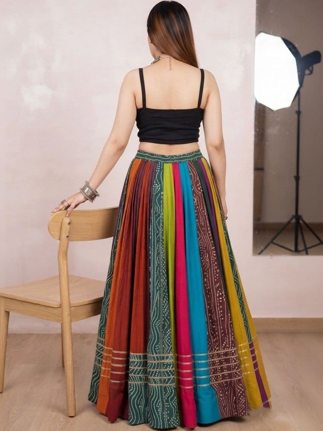 Anouk Semi-Stitched Lehenga & thumbnail 6