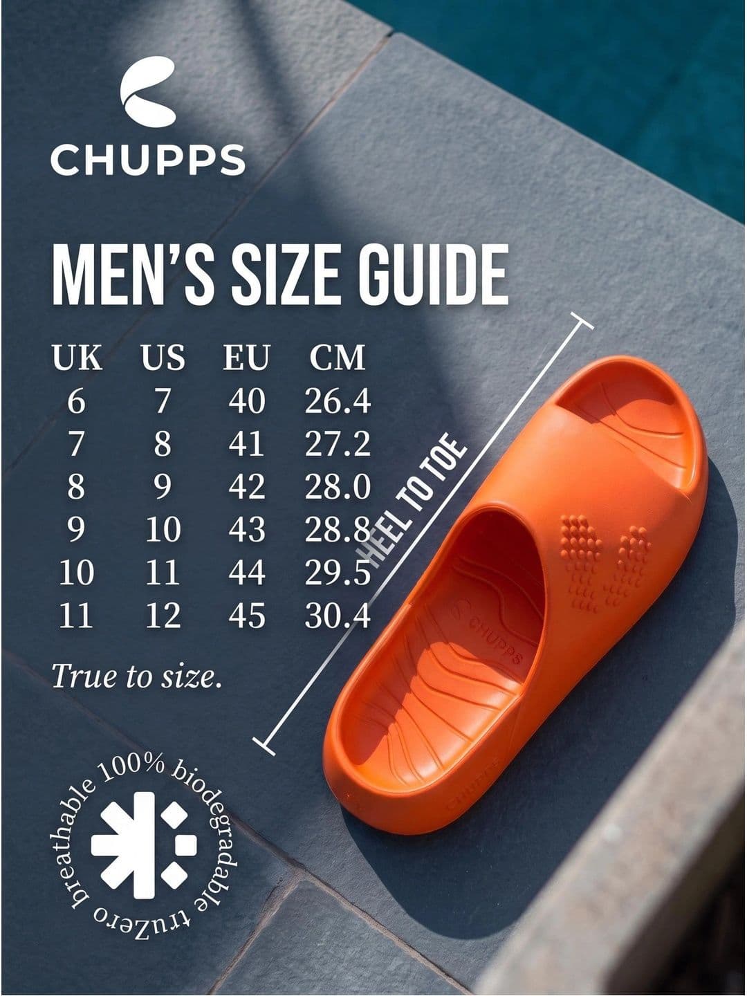 CHUPPS Men Orange Chupster Orthopedic Sliders thumbnail 4