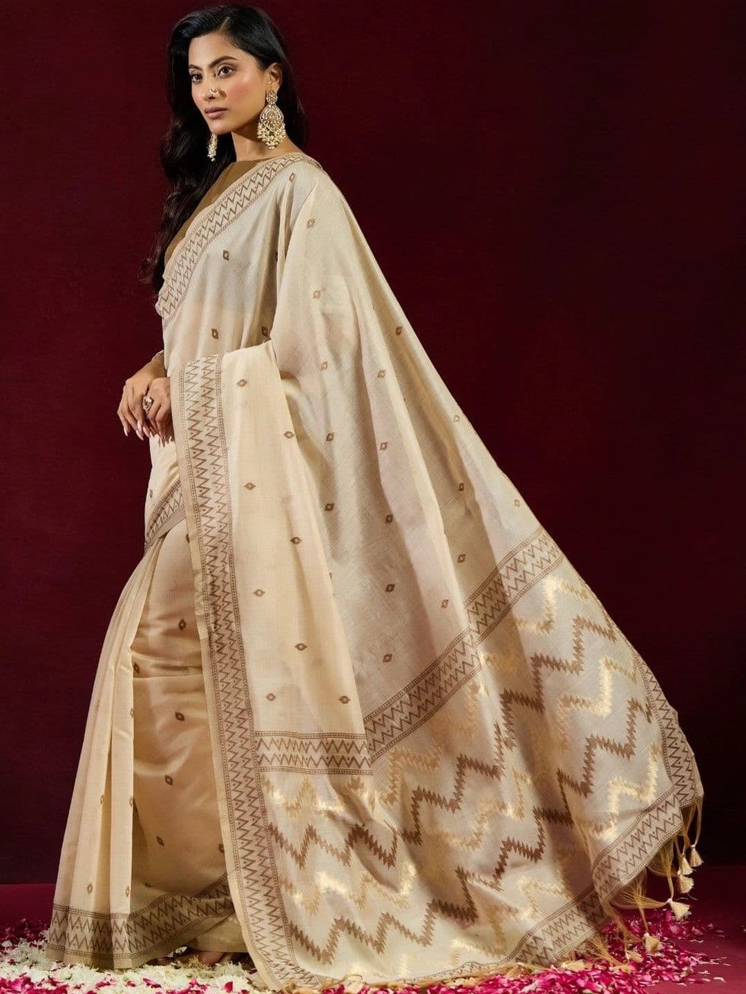 kasee Woven Design Zari Pure Cotton Designer Saree thumbnail 3
