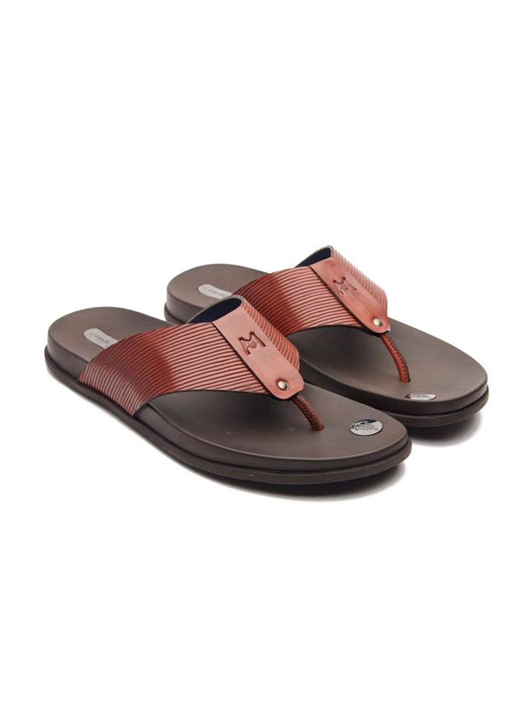 MICHAEL ANGELO Men Striped Thong Flip-Flops thumbnail 3