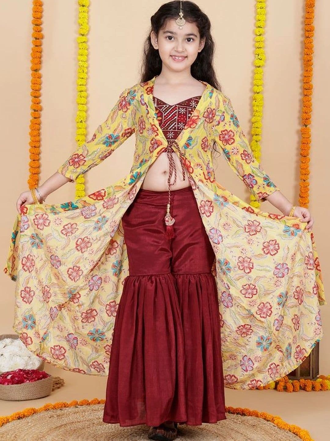 YK Girls Printed Ready to Wear Lehenga & - view 1