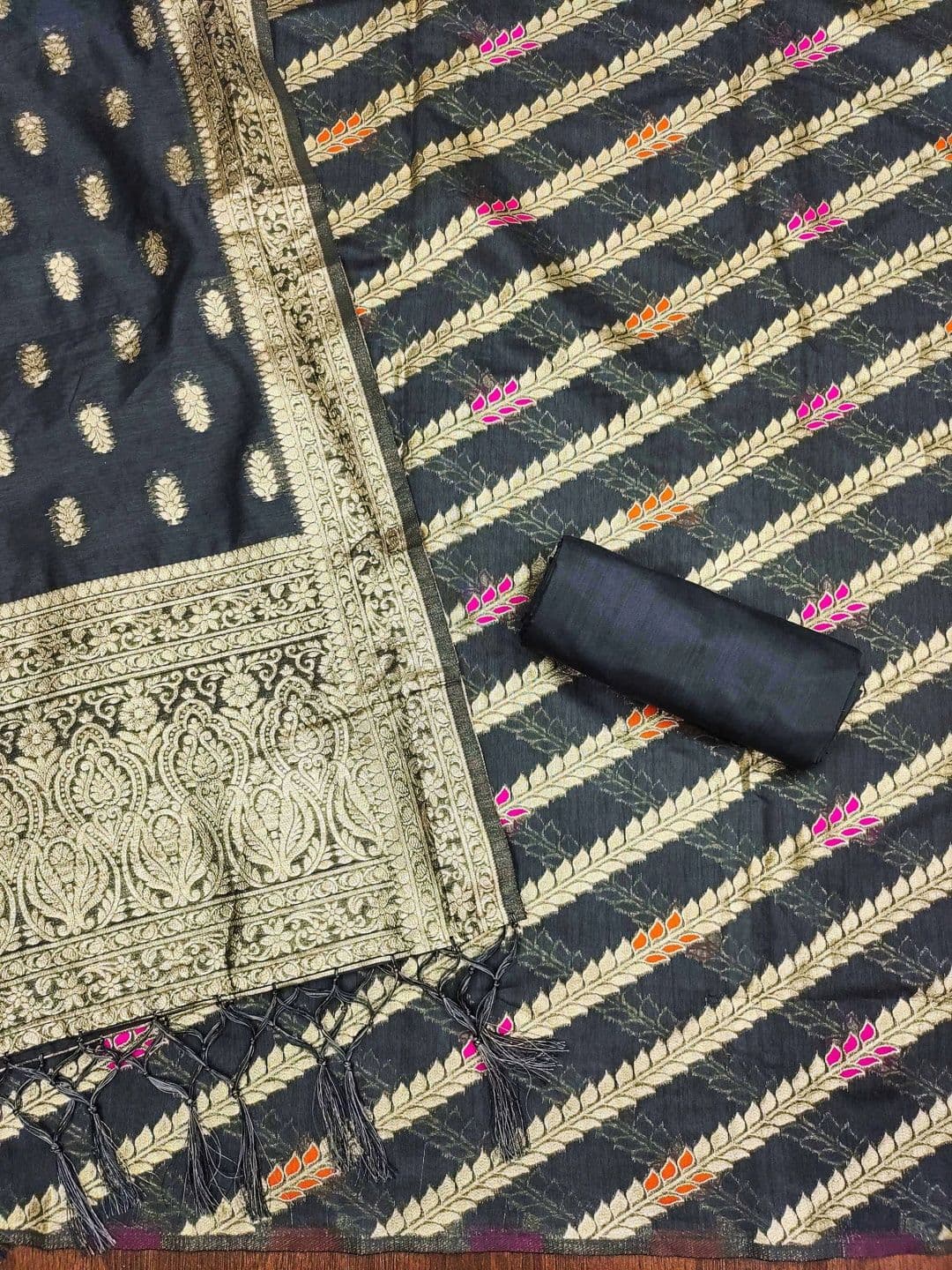 HERE&NOW Pure Cotton Semi-Stitched Dress Material thumbnail 5