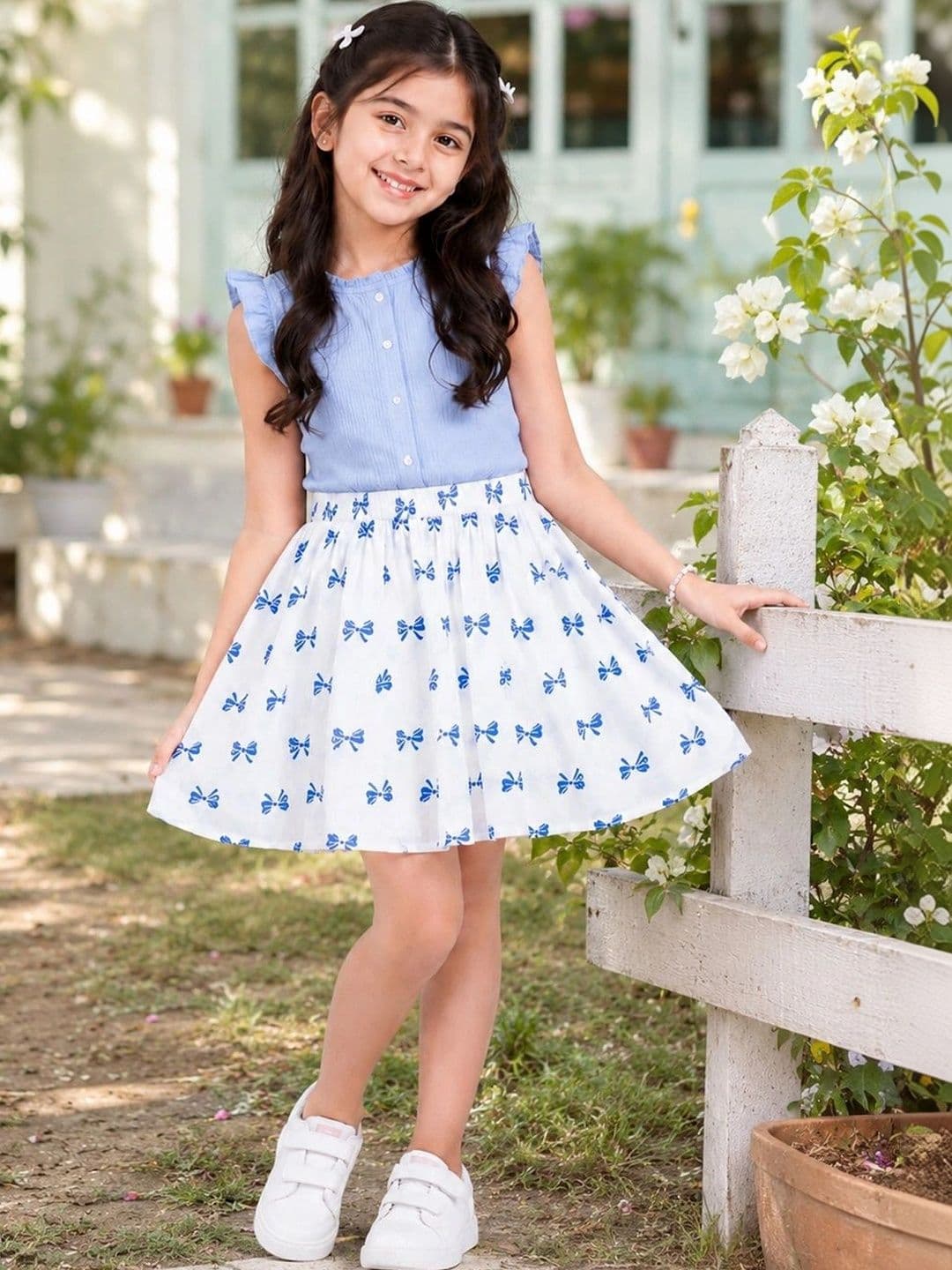 Funshine Girls Abstract Micro or Ditsy Print Above Knee Flared Skirt thumbnail 3