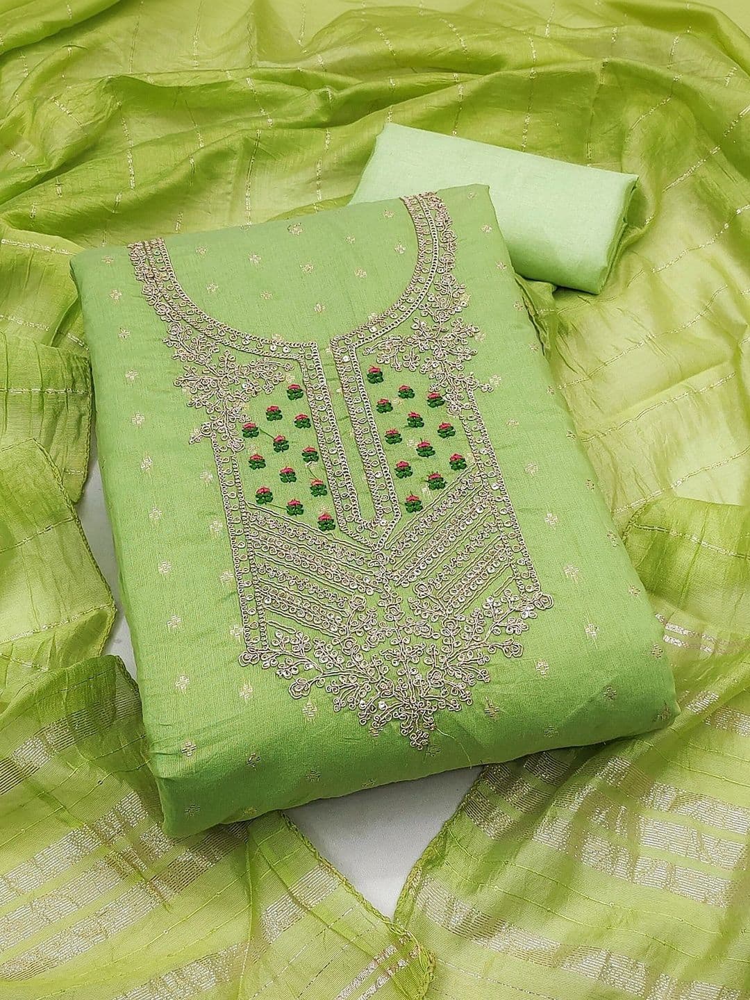 HERE&NOW Semi-Stitched Dress Material - view 1