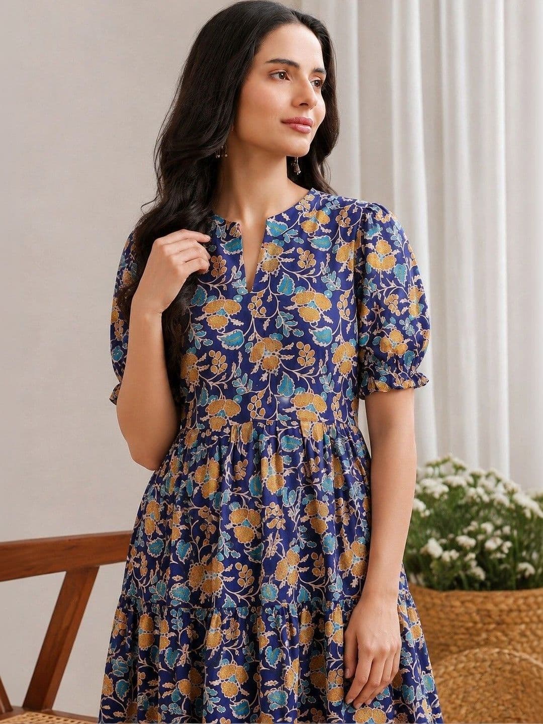 PRESHA Women Floral Printed Floral Anarkali Kurta thumbnail 2