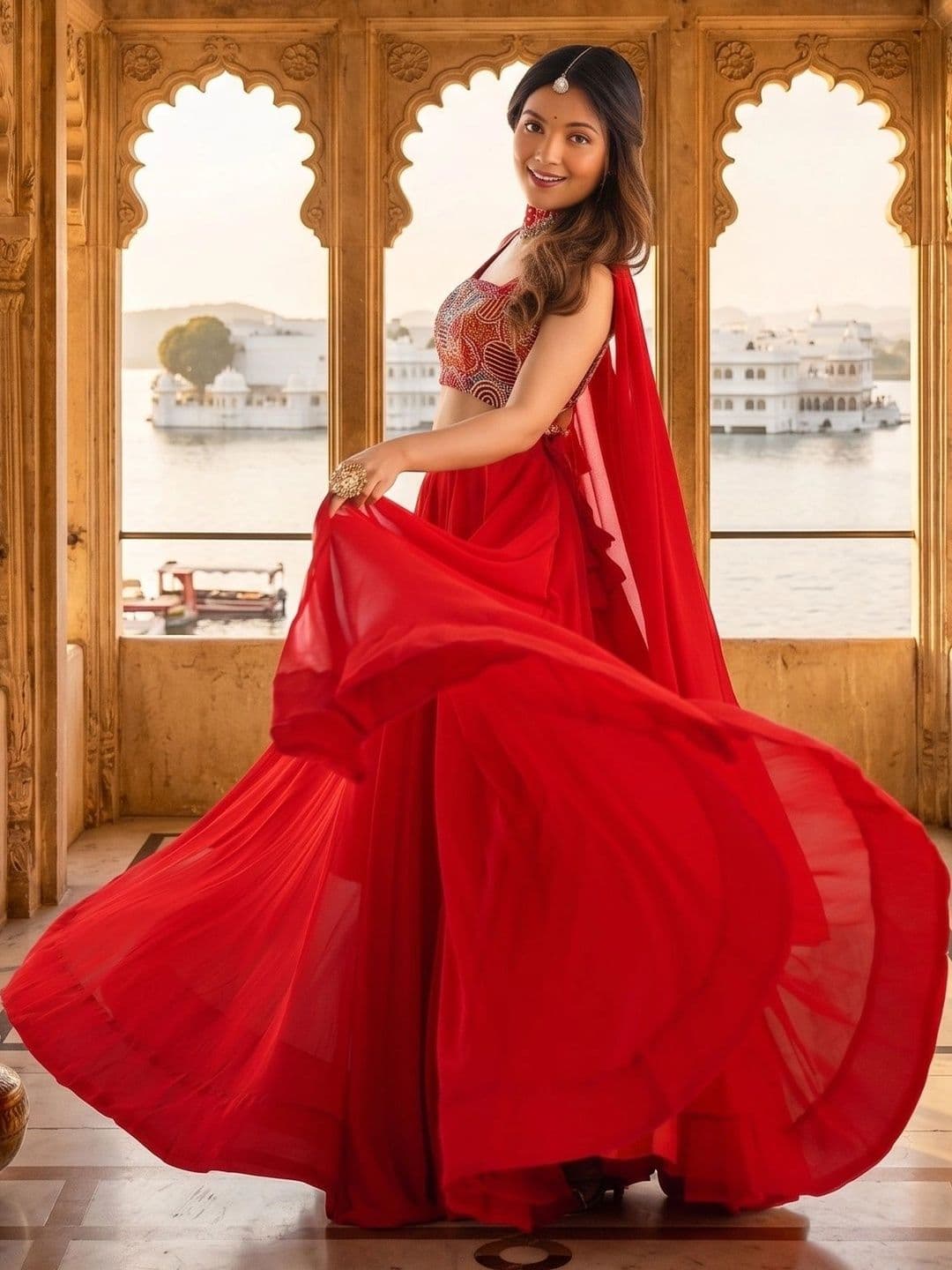Anouk Printed Ready to Wear Lehenga & Blouse With Dupatta thumbnail 2