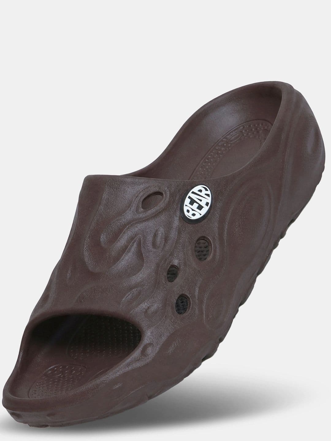 THE BEAR HOUSE Men Solid Brown Open-Toe Slip-On Sliders thumbnail 2