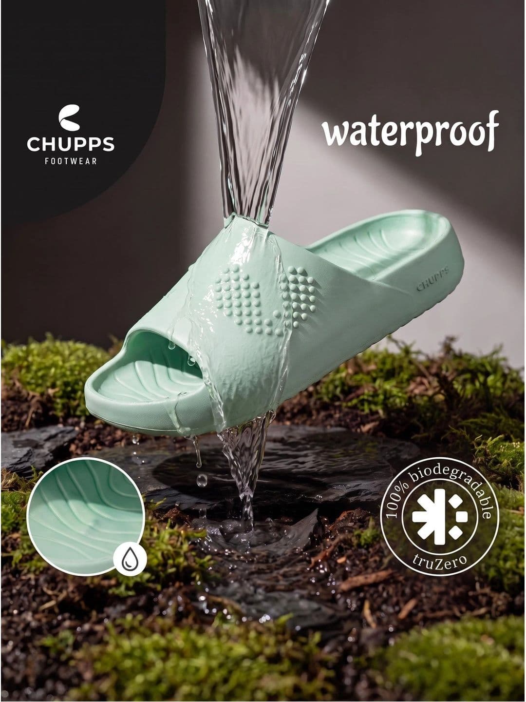 CHUPPS Men Pista Green Chupster Orthopedic Sliders thumbnail 6
