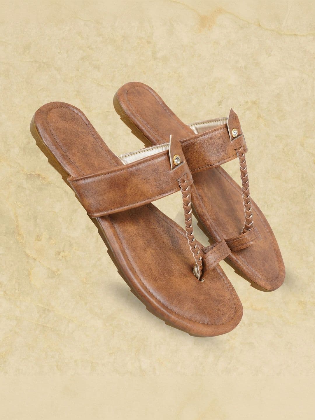 glitchez Women Textured One Toe Flats thumbnail 3