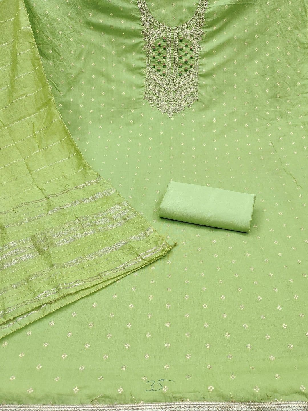 HERE&NOW Semi-Stitched Dress Material thumbnail 3