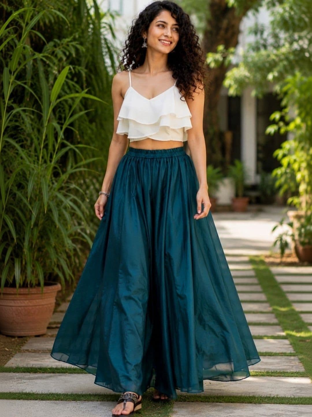 SIMNILSTUDIO Women Georgette Ethnic Palazzos - view 1
