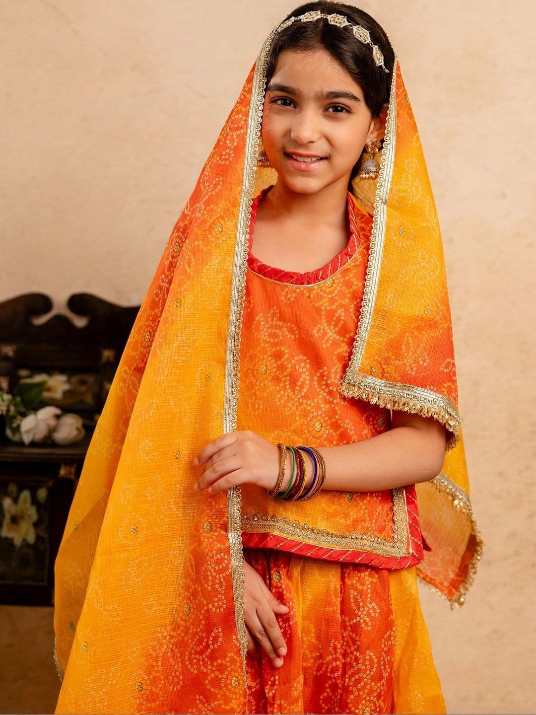 YK Girls Printed Ready to Wear Lehenga & Blouse With Dupatta thumbnail 2