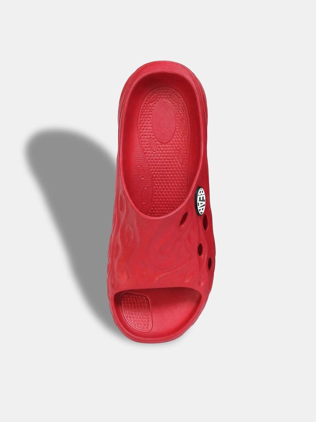 THE BEAR HOUSE Men Solid Red Open-Toe Slip-On Sliders thumbnail 5