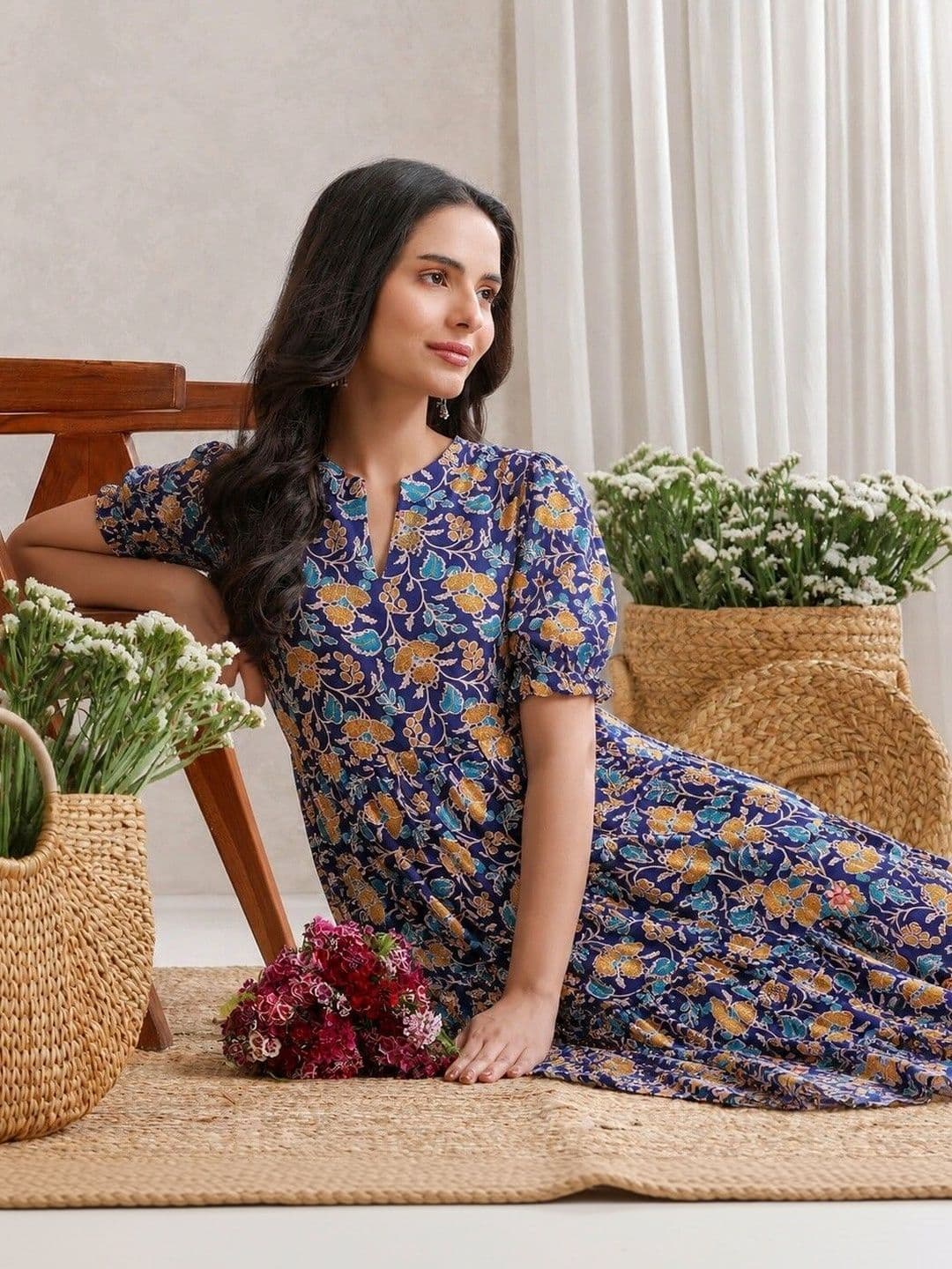 PRESHA Women Floral Printed Floral Anarkali Kurta - view 1