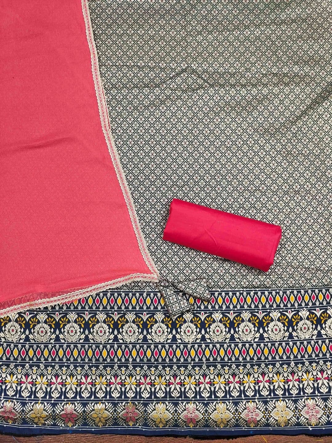 HERE&NOW Semi-Stitched Dress Material thumbnail 5