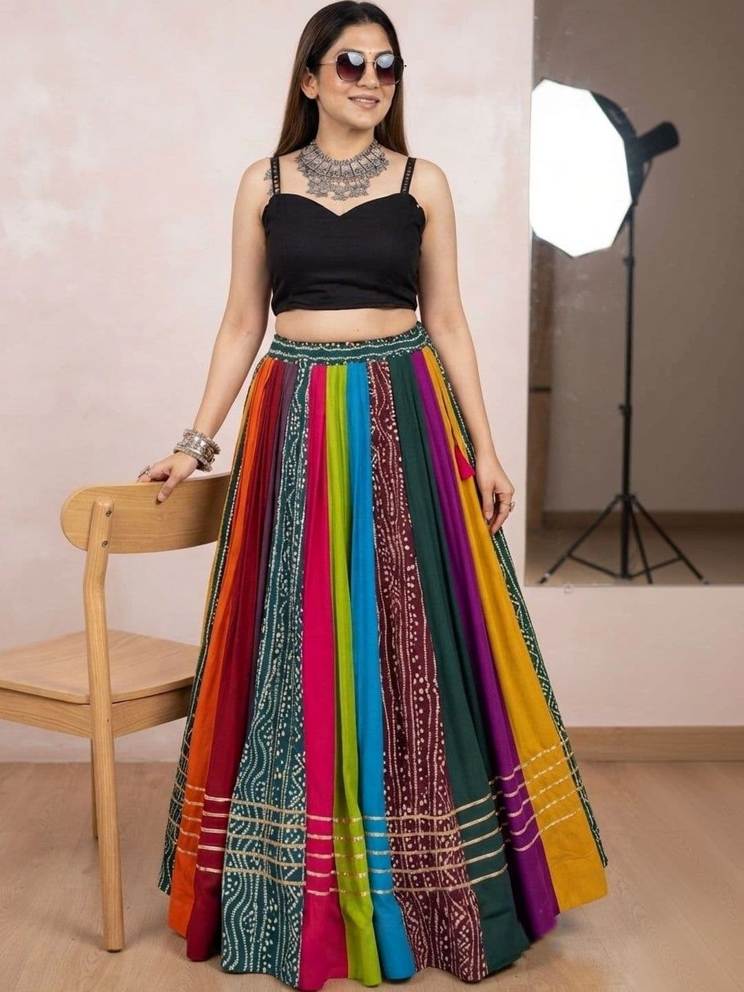 Anouk Semi-Stitched Lehenga & - view 1