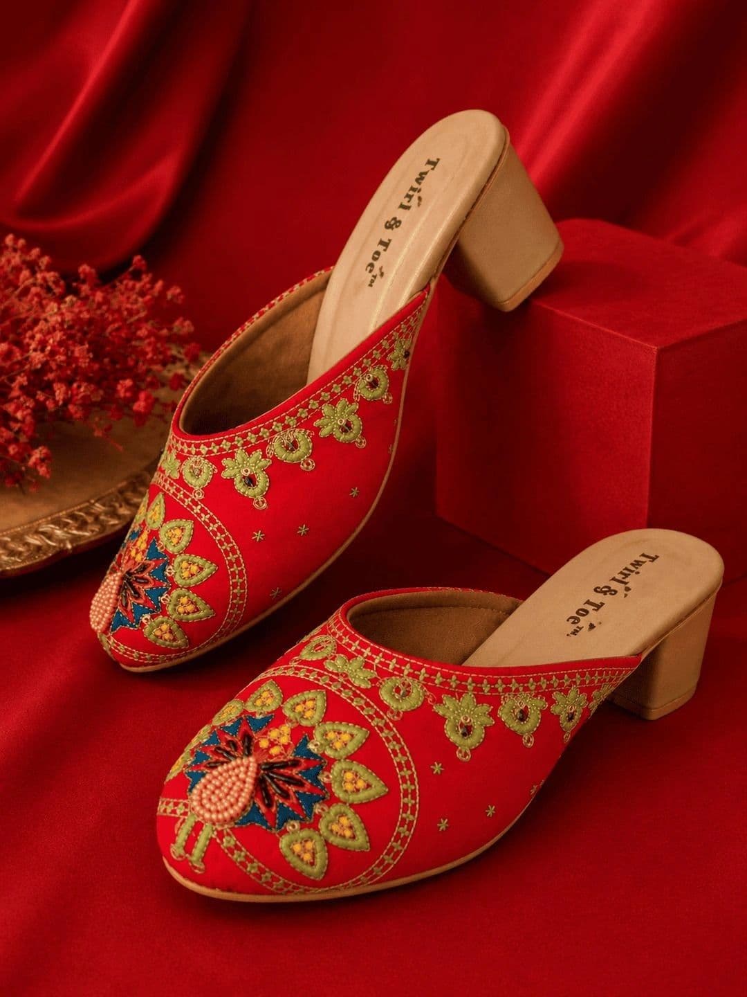 Twirl & Toe Ethnic Block Mules thumbnail 6
