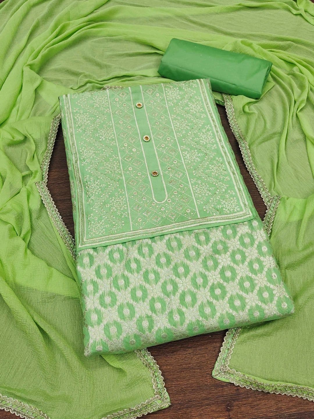 HERE&NOW Semi-Stitched Dress Material - view 1