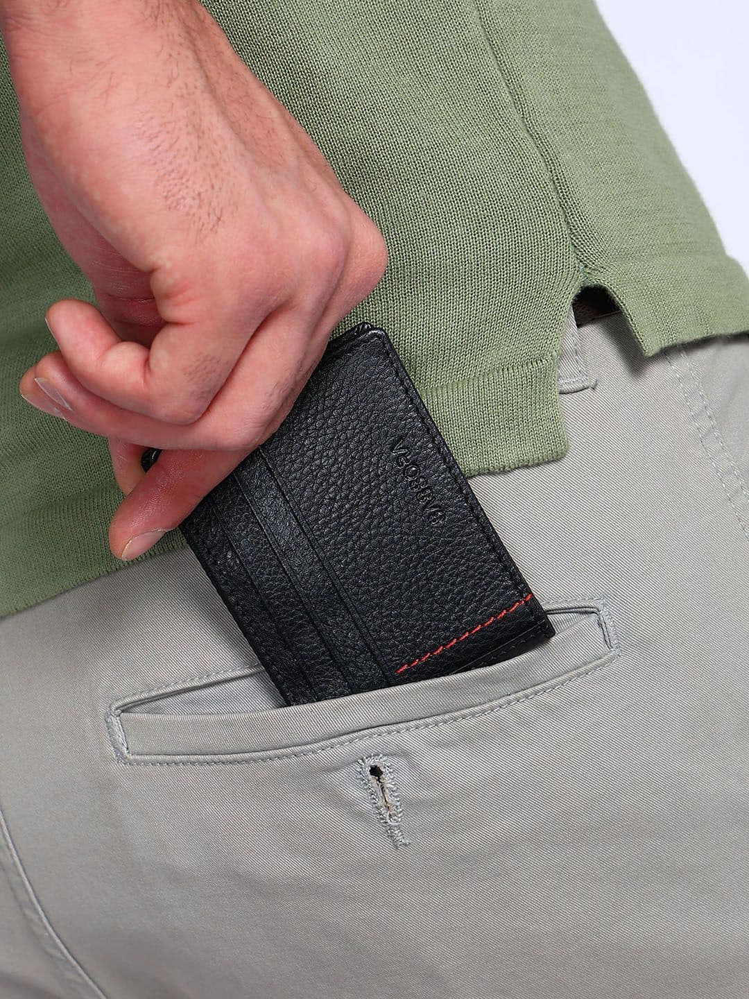 Sassora Abstract Textured RFID Leather Card Holder - view 1
