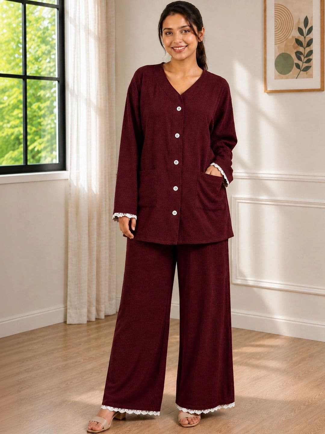Miss Balika Women Top with Palazzos - view 1