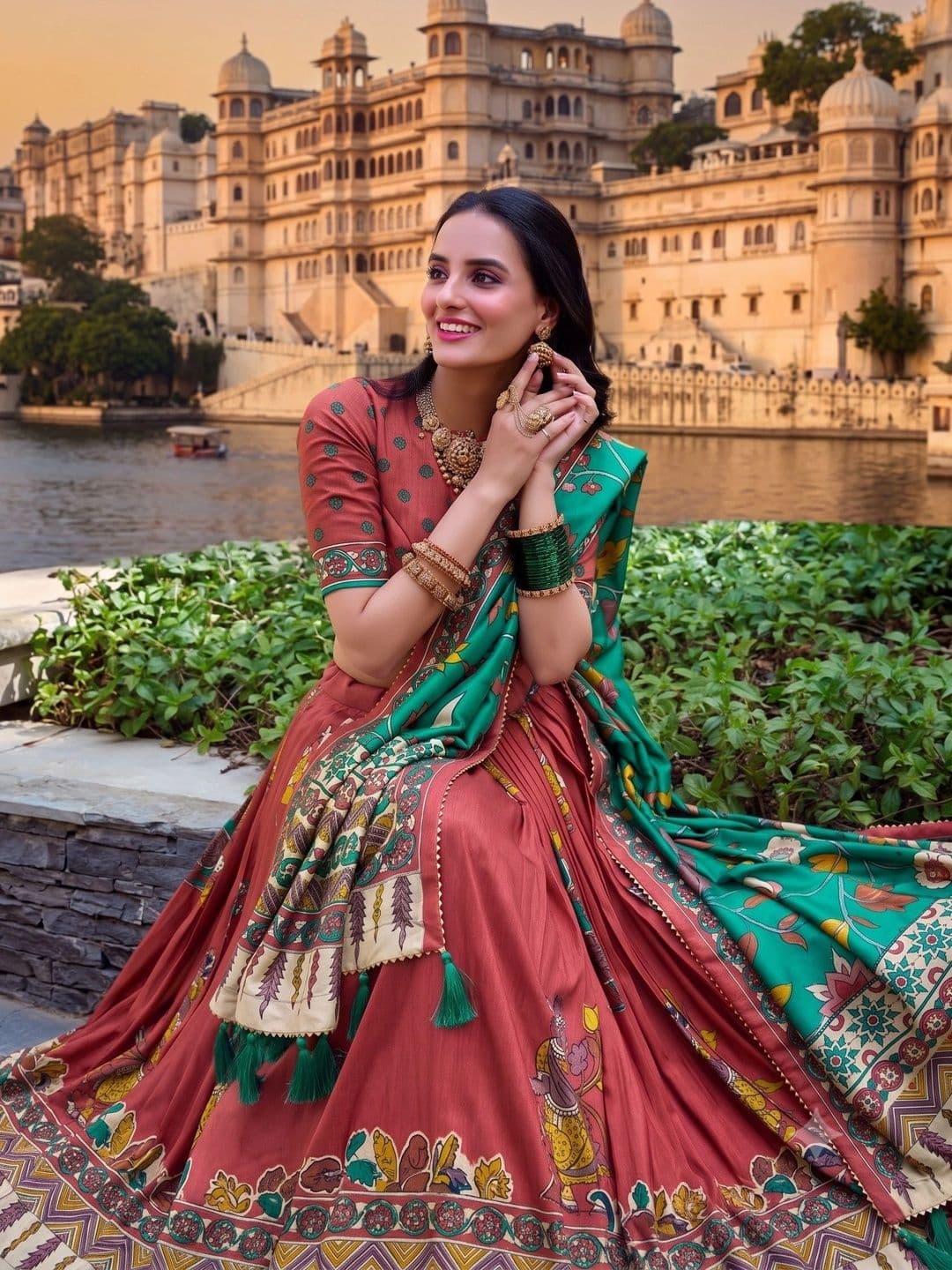 Anouk Printed Semi-Stitched Lehenga & Blouse With Dupatta thumbnail 6