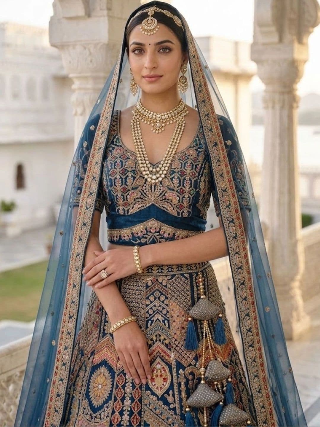JIYANA WOMENS CHOICE Embellished Semi-Stitched Lehenga & Unstitched Blouse With Dupatta thumbnail 2