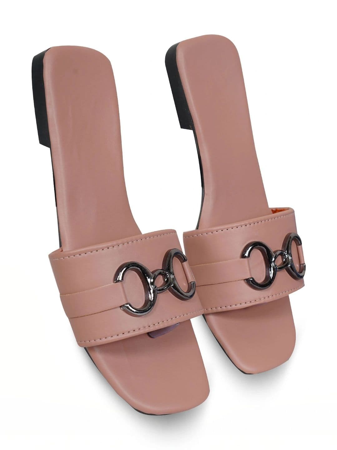 glitchez Women Open Toe Flats with Buckles thumbnail 4