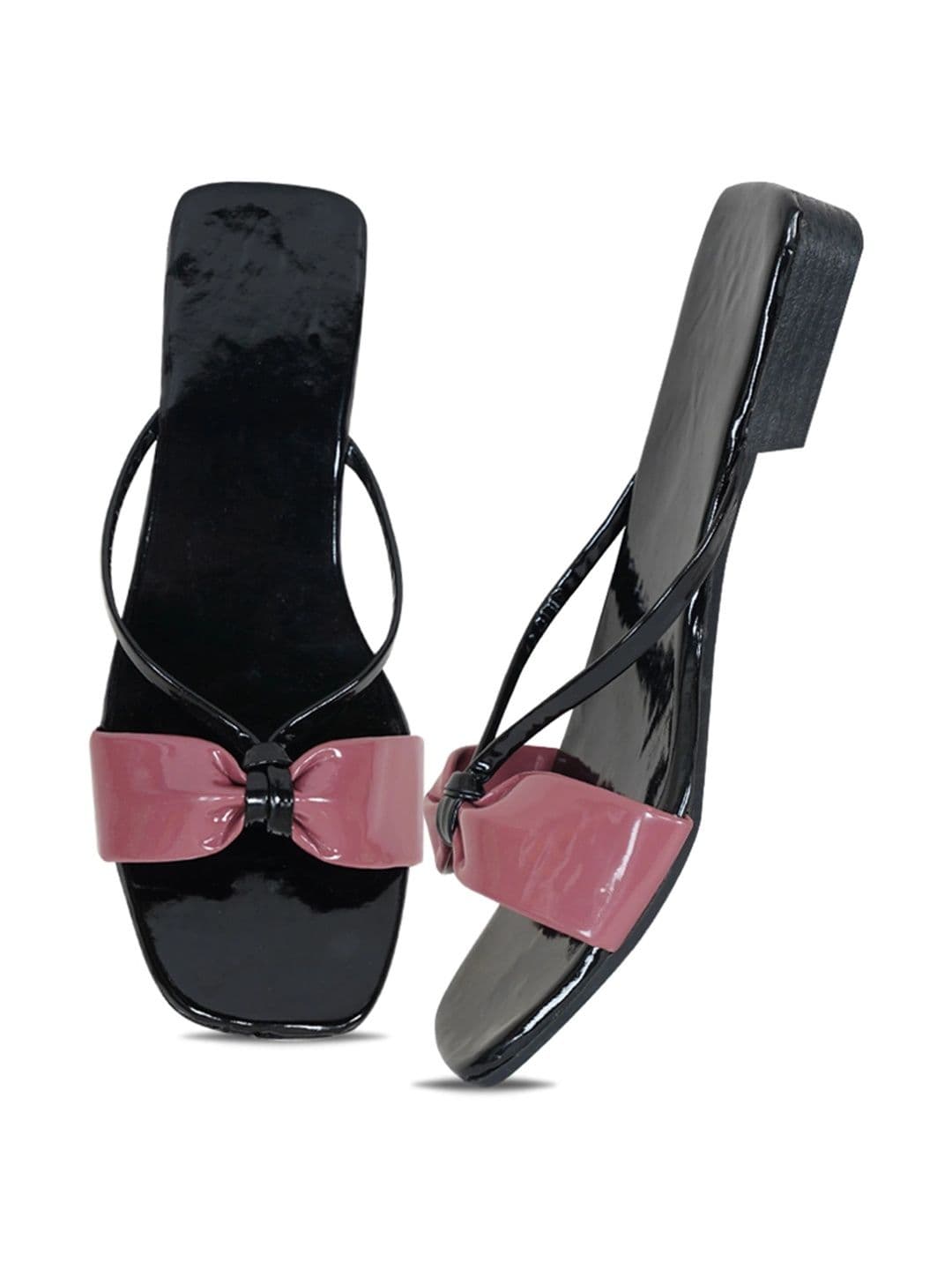 glitchez Women Open Toe Flats with Bows thumbnail 2