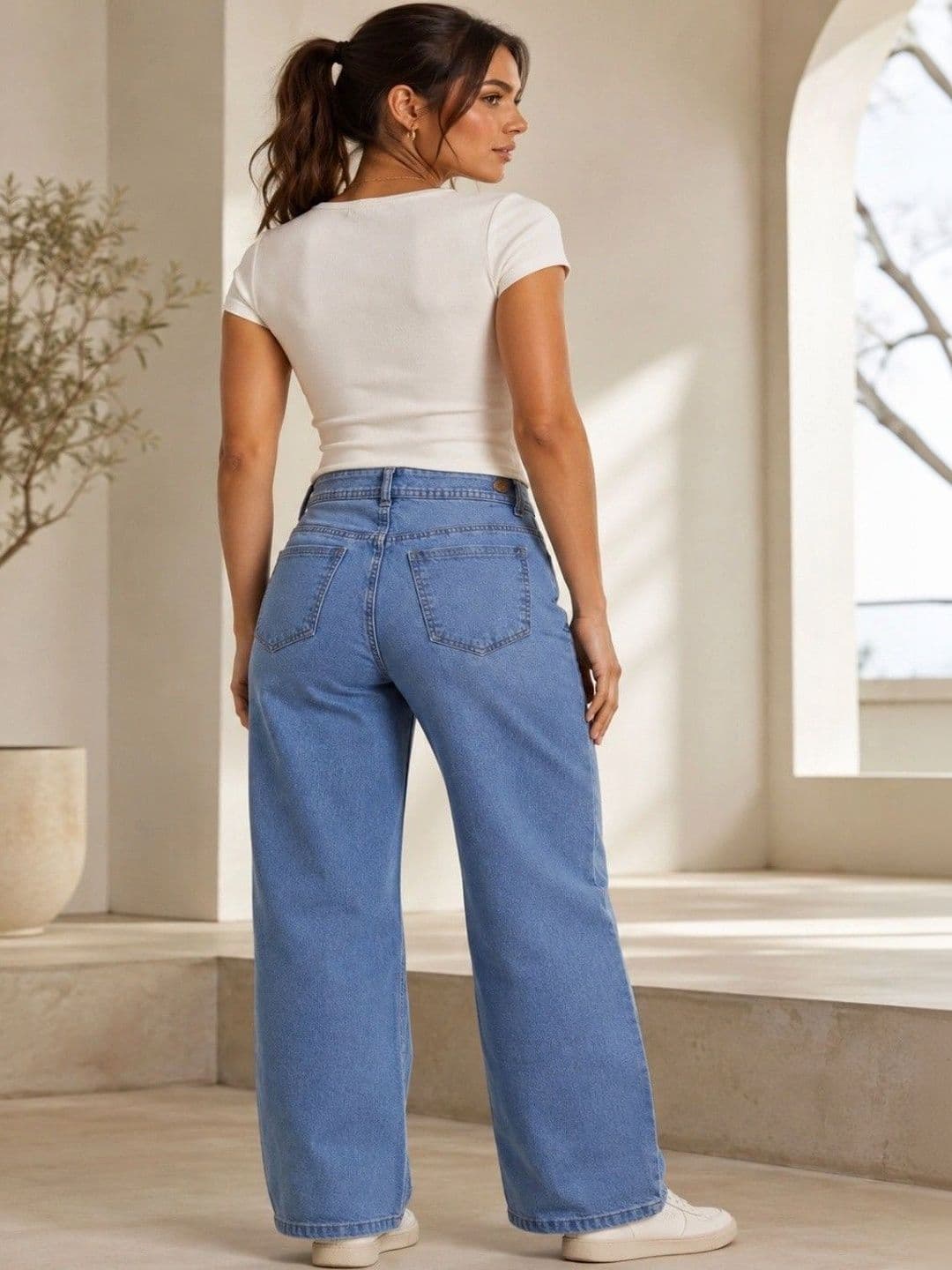 Kyber Women Jean Straight Fit Mid-Rise Stretchable Jeans thumbnail 4