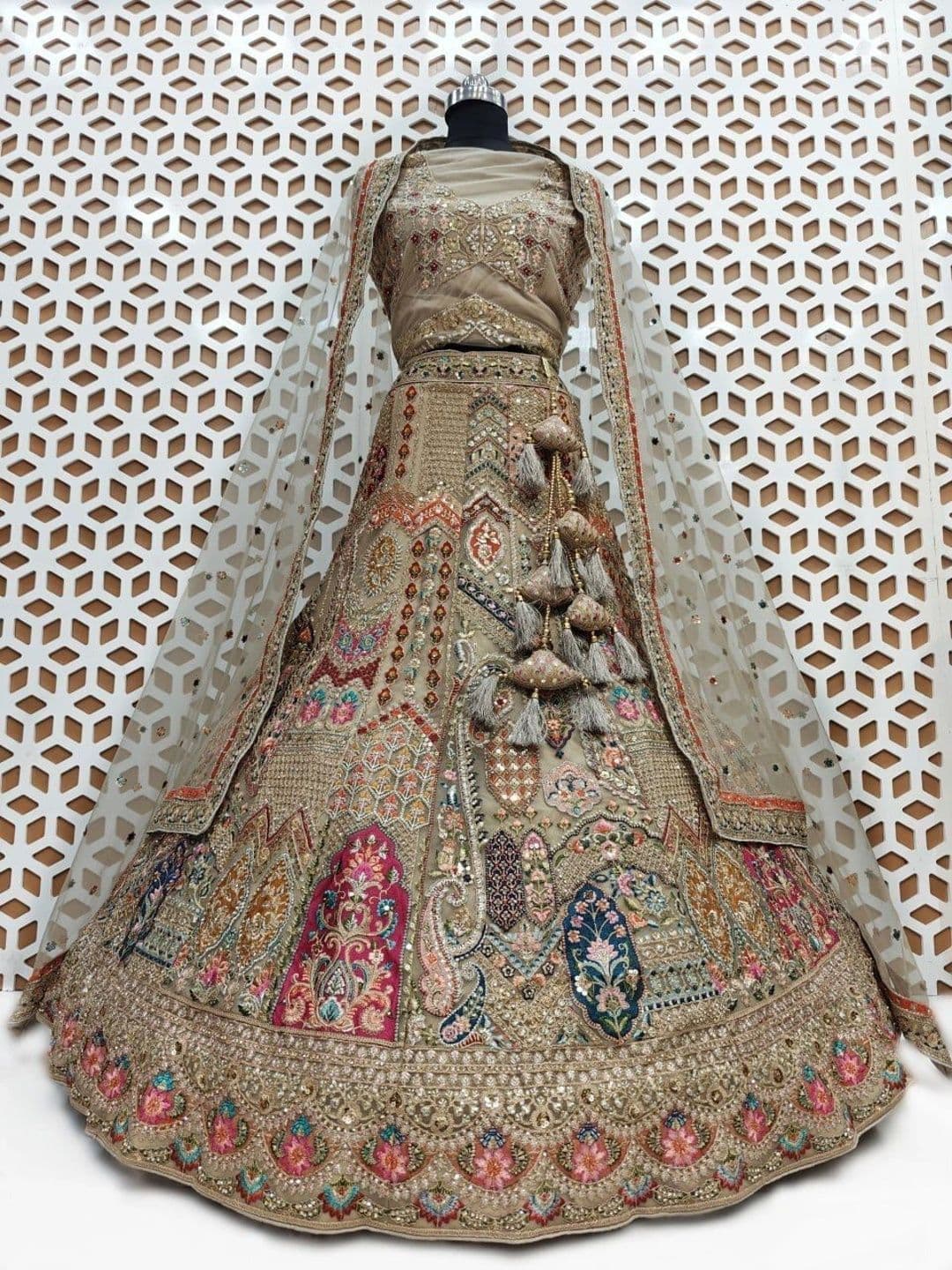 JIYANA WOMENS CHOICE Embellished Sequinned Semi-Stitched Lehenga & Unstitched Blouse With Dupatta thumbnail 7