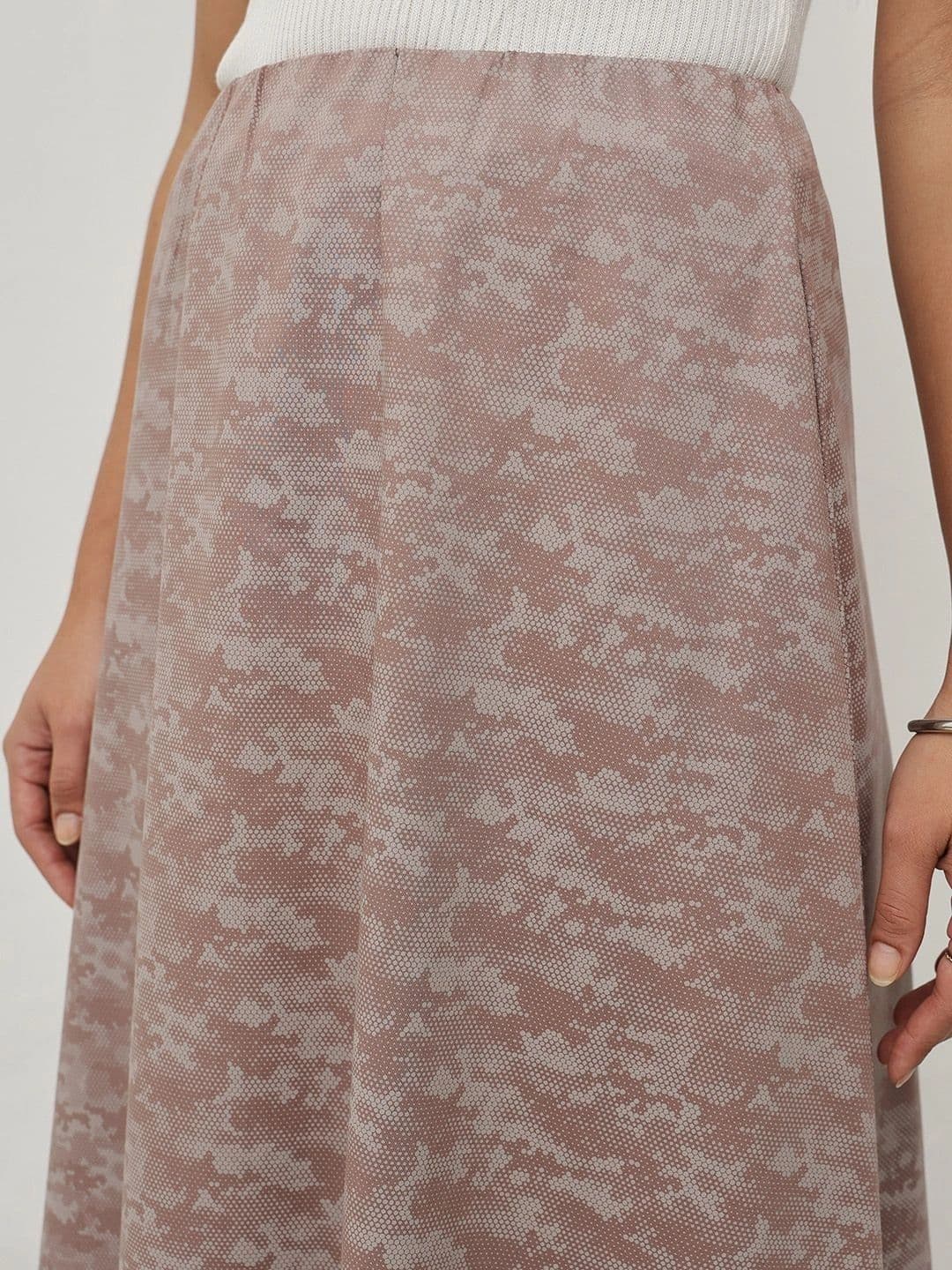 STRV Women Cotton Abstract Maxi A-Line Skirt thumbnail 5