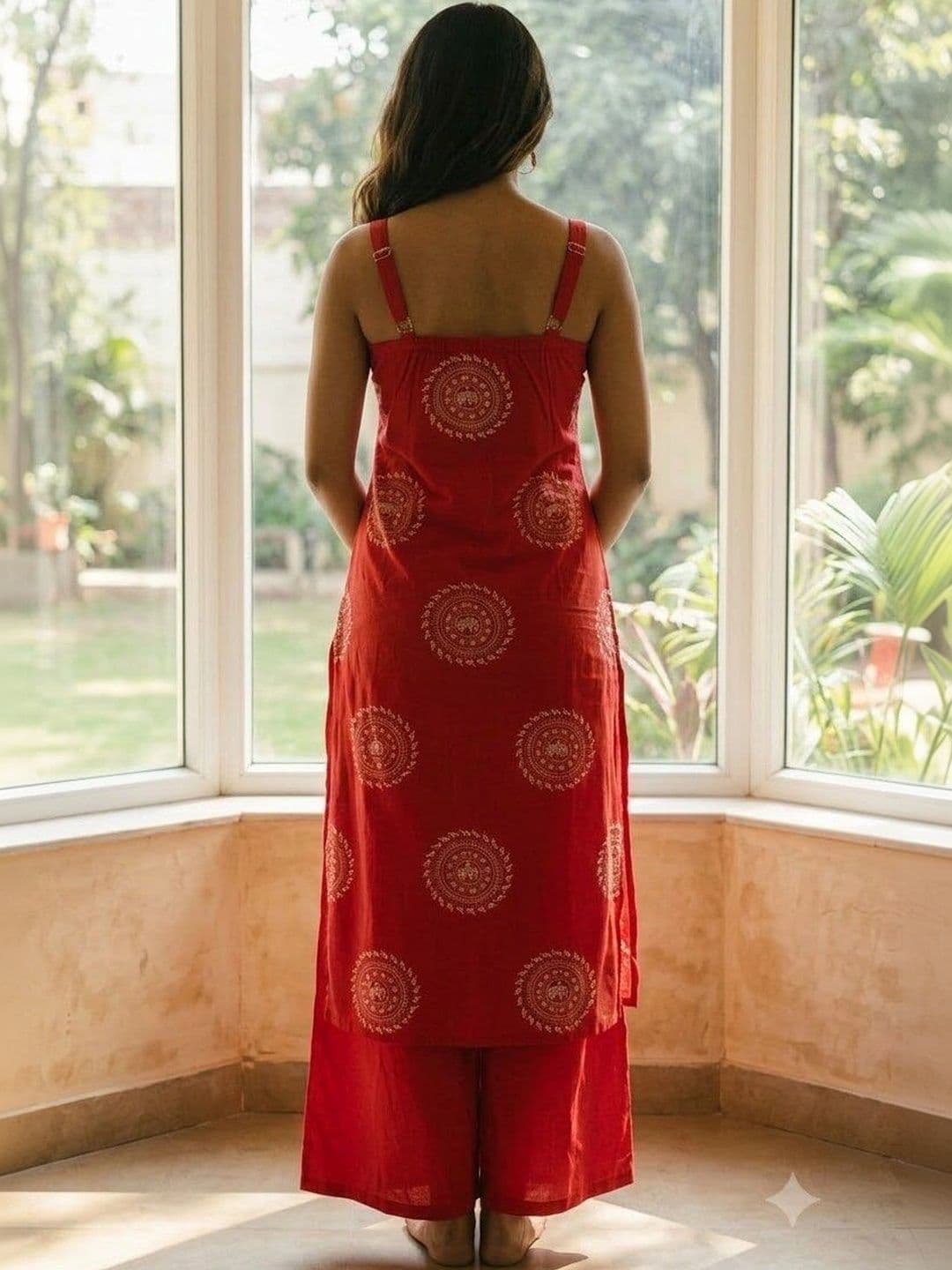 Anouk Rustic Women Ethnic Motifs Printed Regular Pure Cotton Kurta with Palazzos thumbnail 3