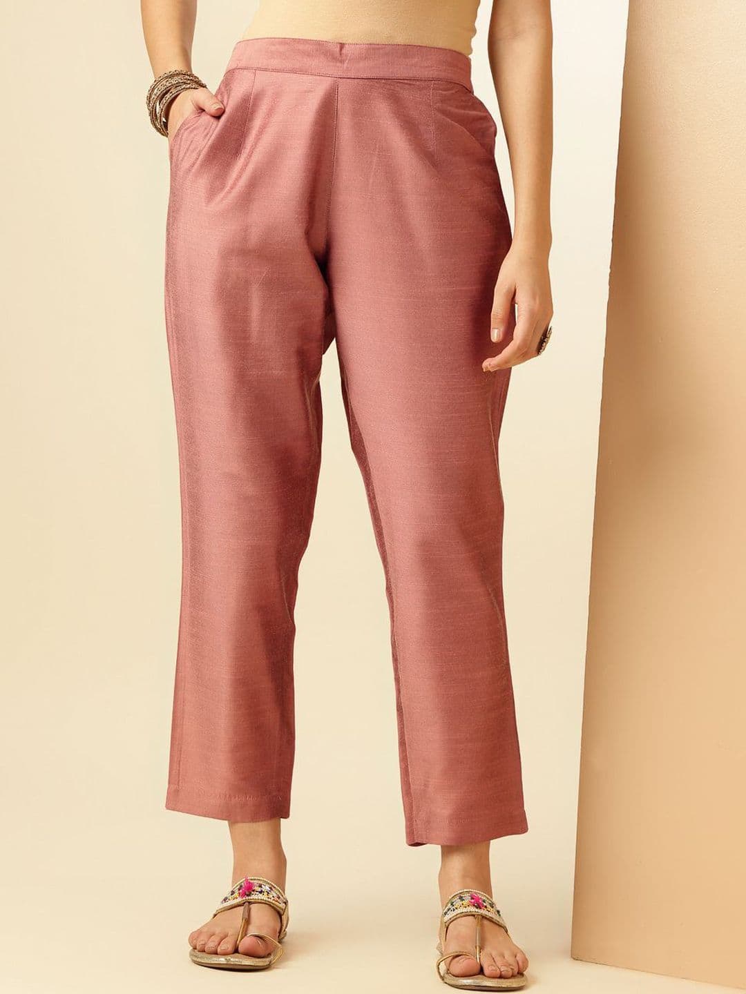 Anouk Panelled Straight Kurta with Trousers & Dupatta thumbnail 8