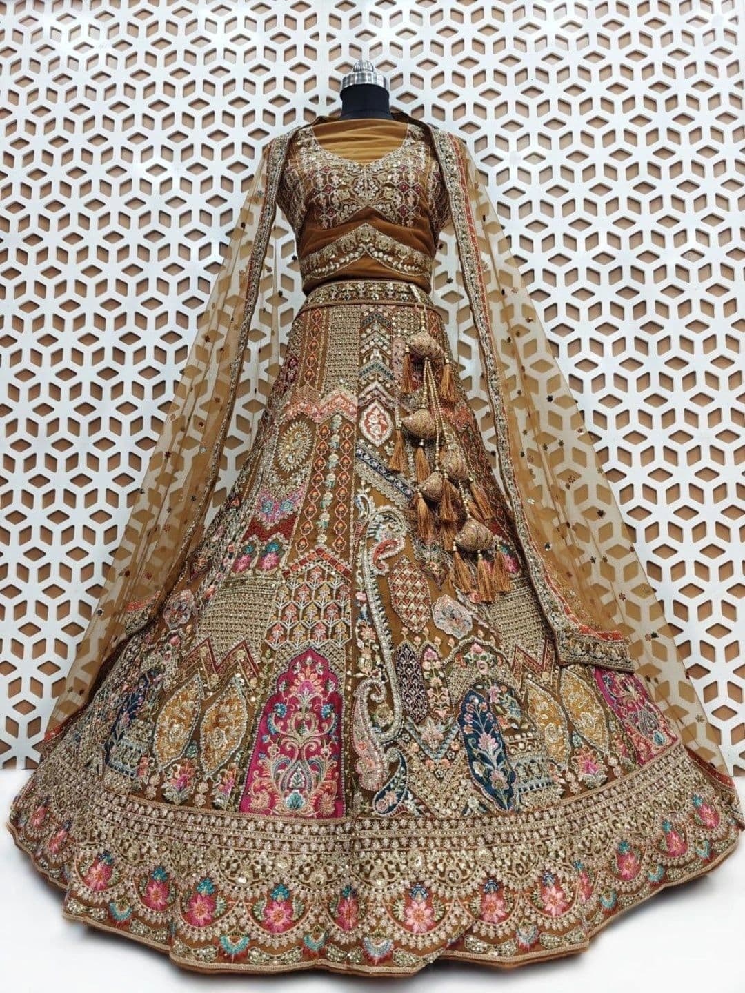 JIYANA WOMENS CHOICE Embroidered Semi-Stitched Lehenga & Unstitched Blouse With Dupatta thumbnail 6