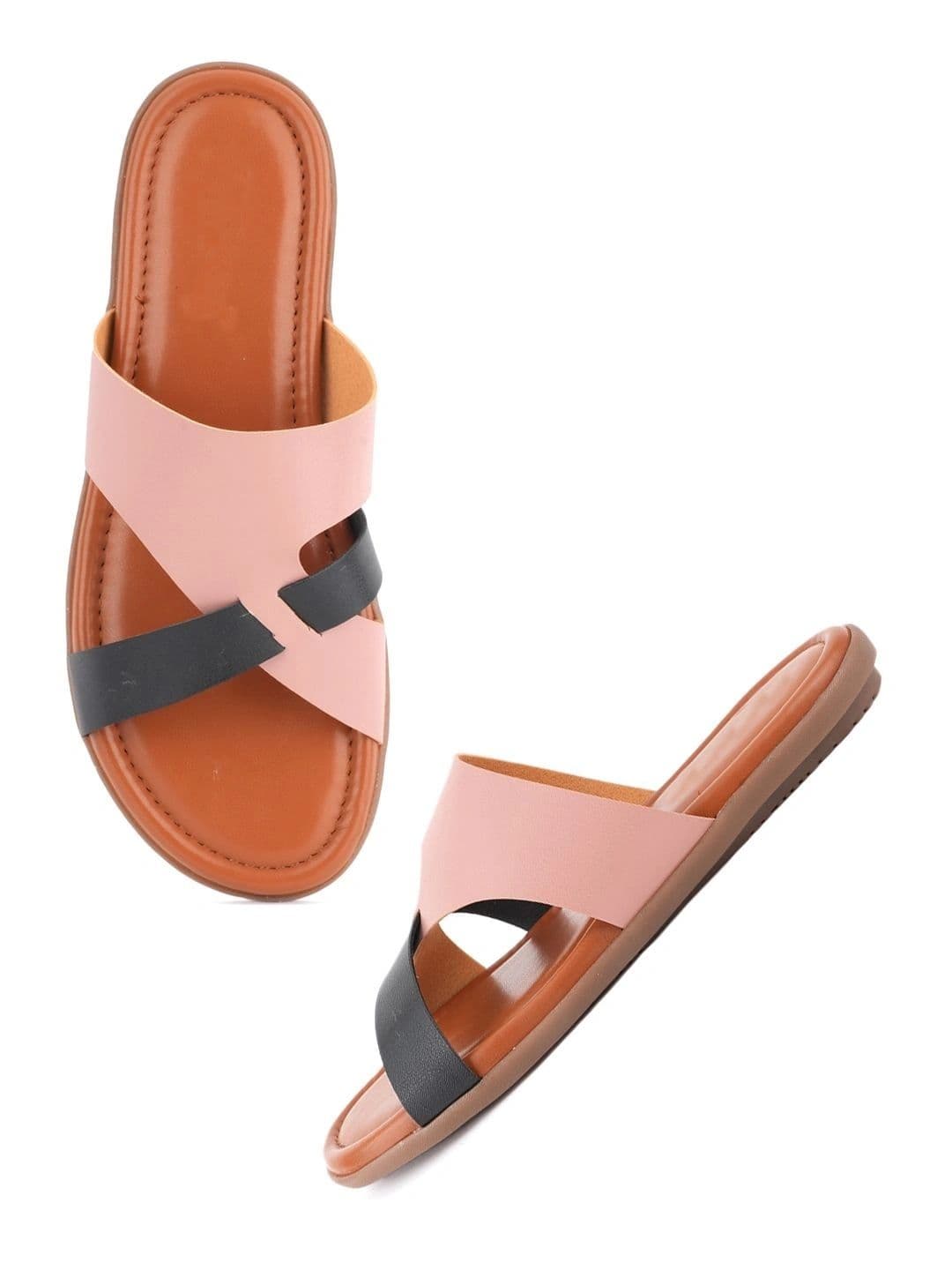 DressBerry Women Colourblocked Open Toe Flats thumbnail 2