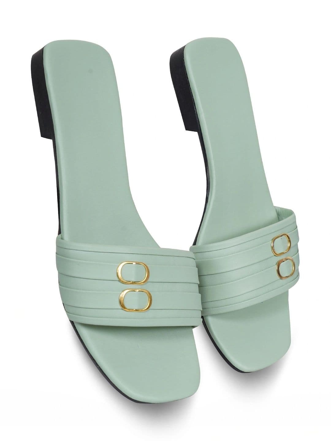 glitchez Women Open Toe Flats with Buckles thumbnail 4