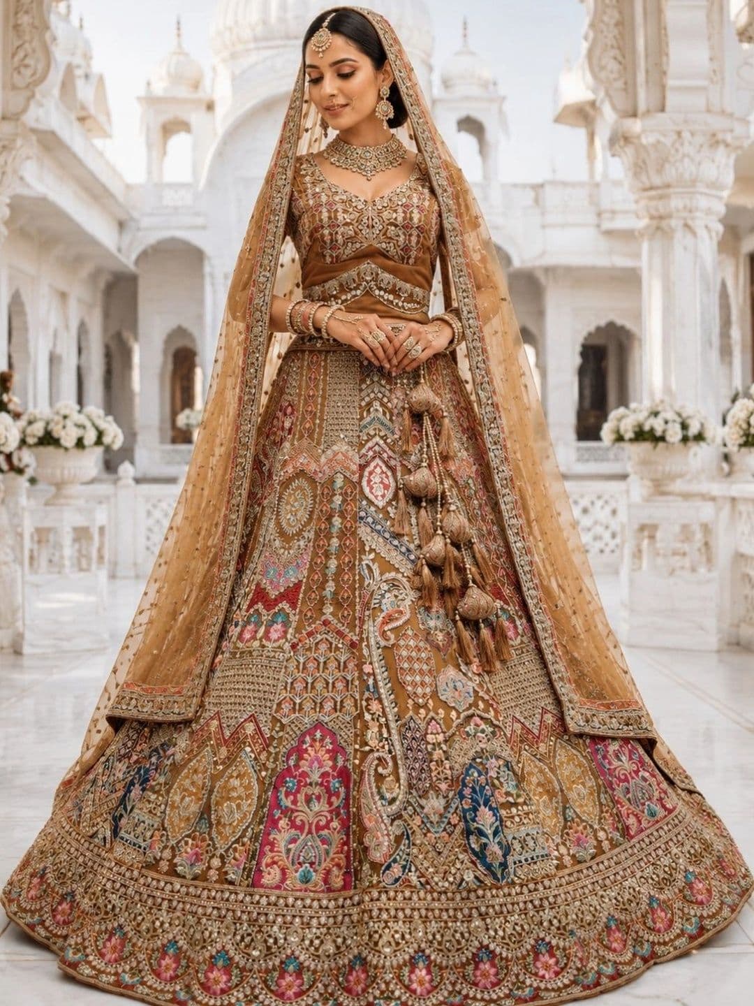 JIYANA WOMENS CHOICE Embroidered Semi-Stitched Lehenga & Unstitched Blouse With Dupatta - view 1