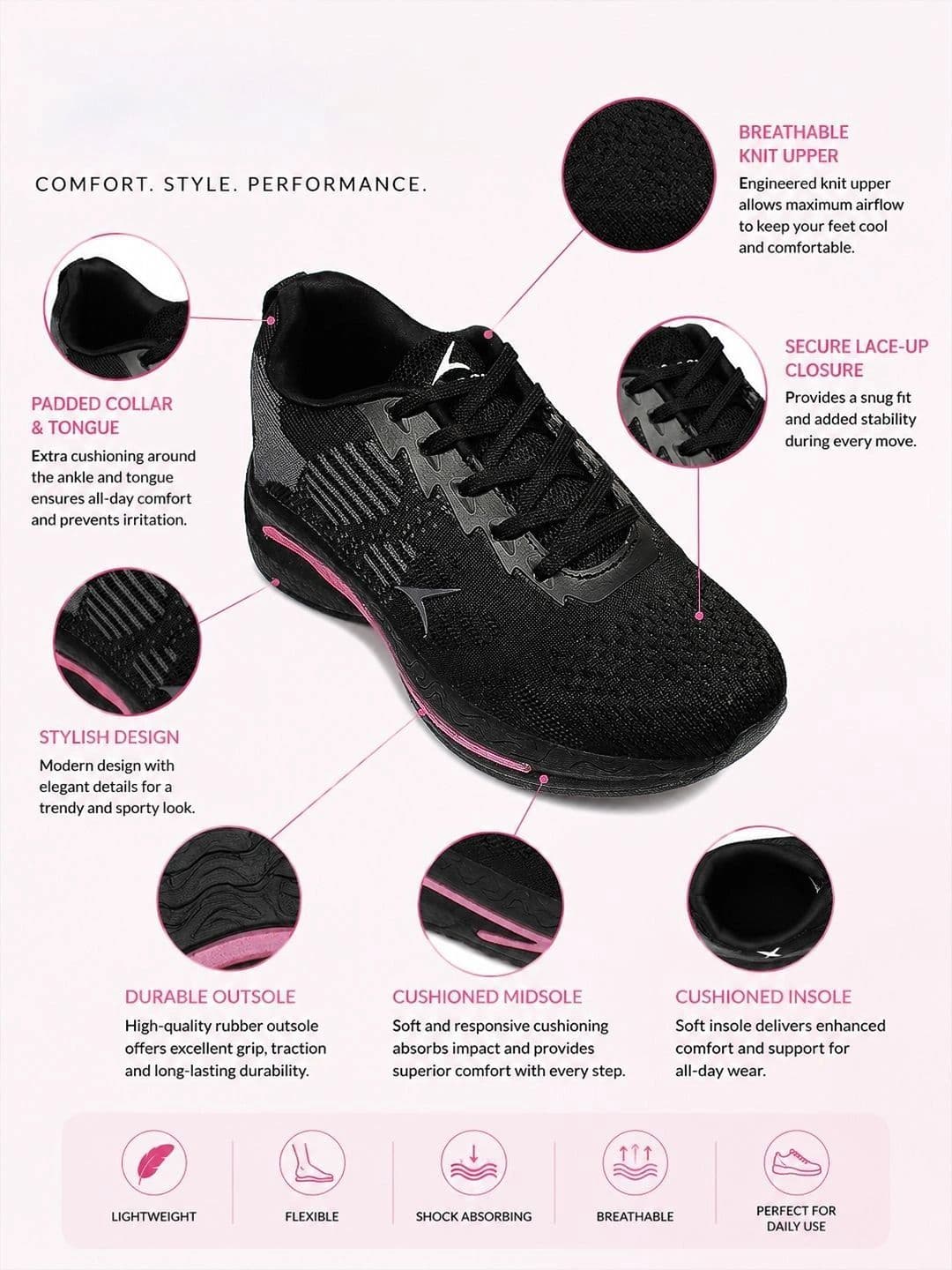 TRACER Women Mesh Running Non-Marking Shoes thumbnail 3