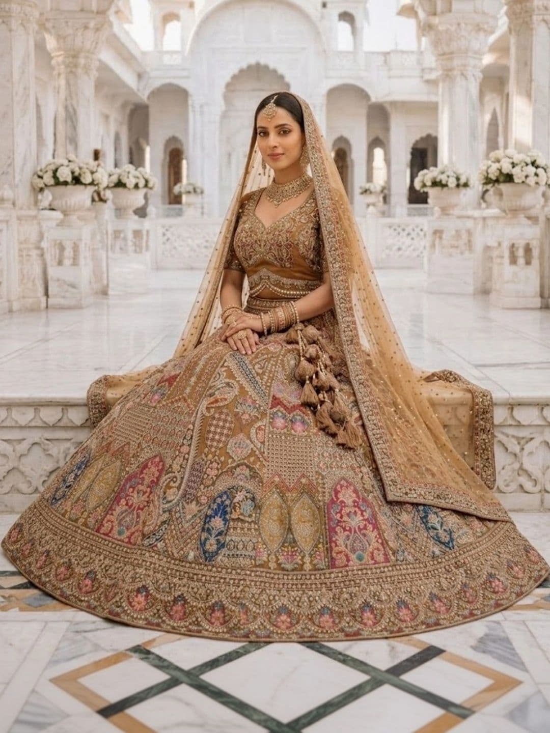 JIYANA WOMENS CHOICE Embroidered Semi-Stitched Lehenga & Unstitched Blouse With Dupatta thumbnail 2