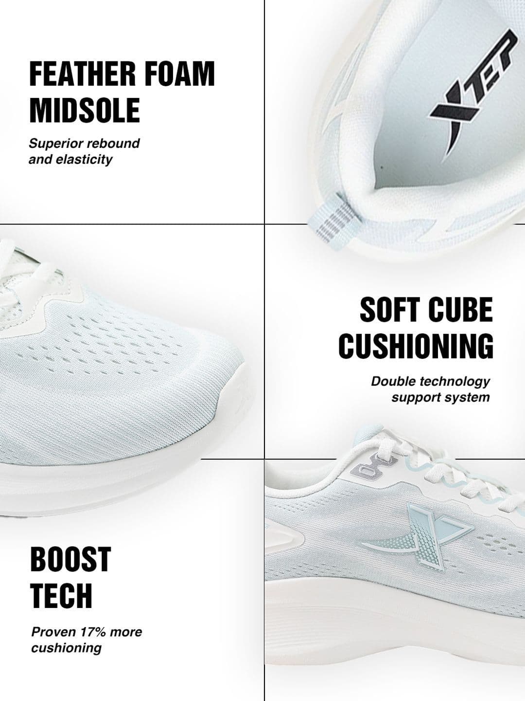 Xtep Women Feather Foam Running Shoes thumbnail 4