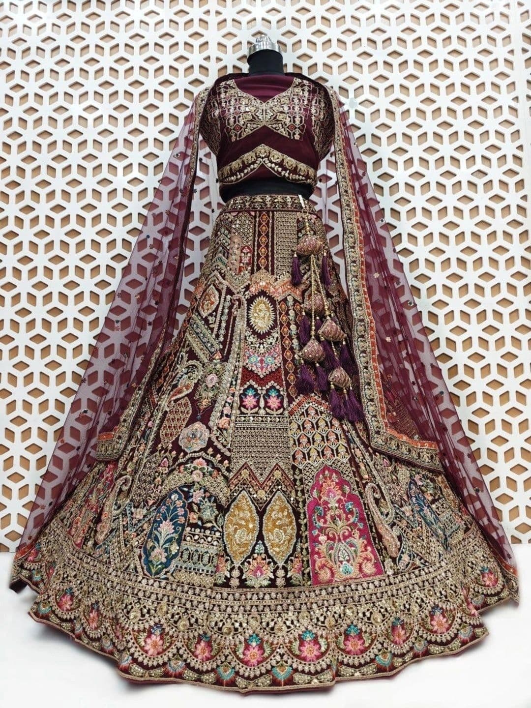 JIYANA WOMENS CHOICE Embroidered Semi-Stitched Lehenga & Unstitched Blouse With Dupatta thumbnail 3