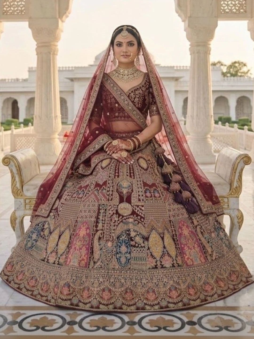 JIYANA WOMENS CHOICE Embroidered Semi-Stitched Lehenga & Unstitched Blouse With Dupatta thumbnail 2