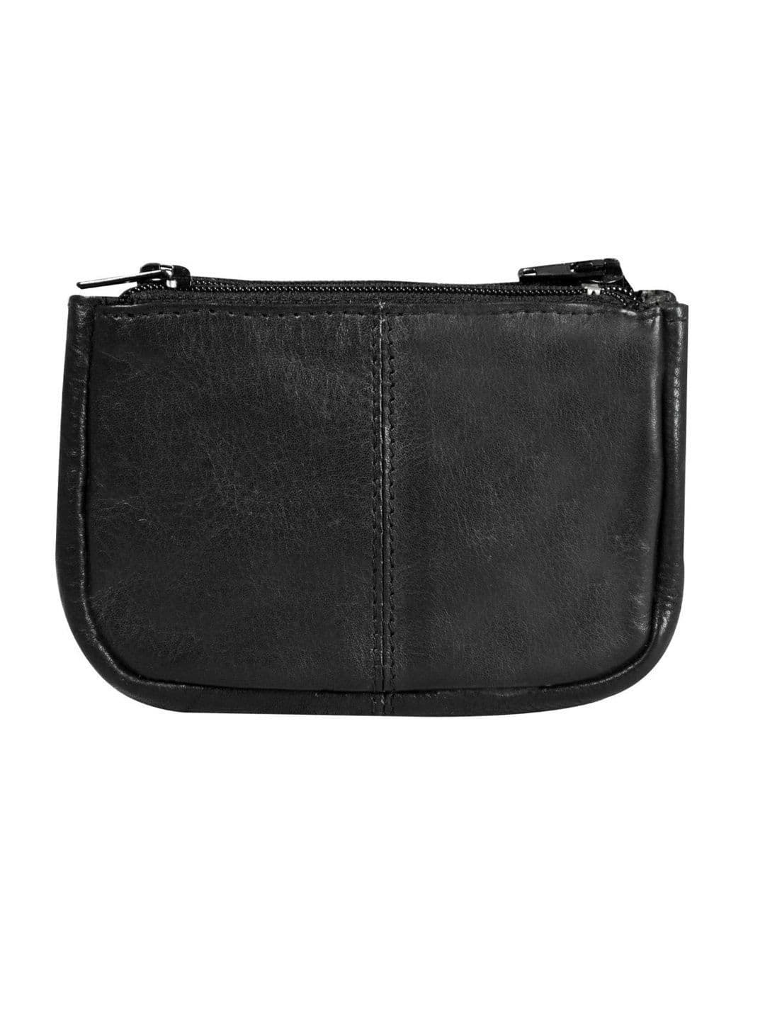 CALFNERO Unisex Black Solid Genuine Leather Coin Wallet thumbnail 3
