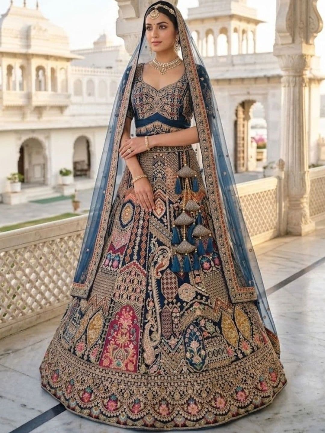 JIYANA WOMENS CHOICE Embellished Semi-Stitched Lehenga & Unstitched Blouse With Dupatta - view 1
