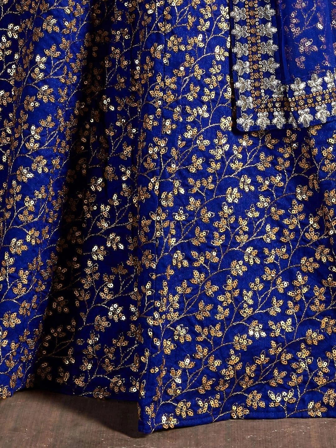 Zeel Clothing Embellished Sequinned Semi-Stitched Lehenga & Unstitched Blouse With Dupatta thumbnail 7