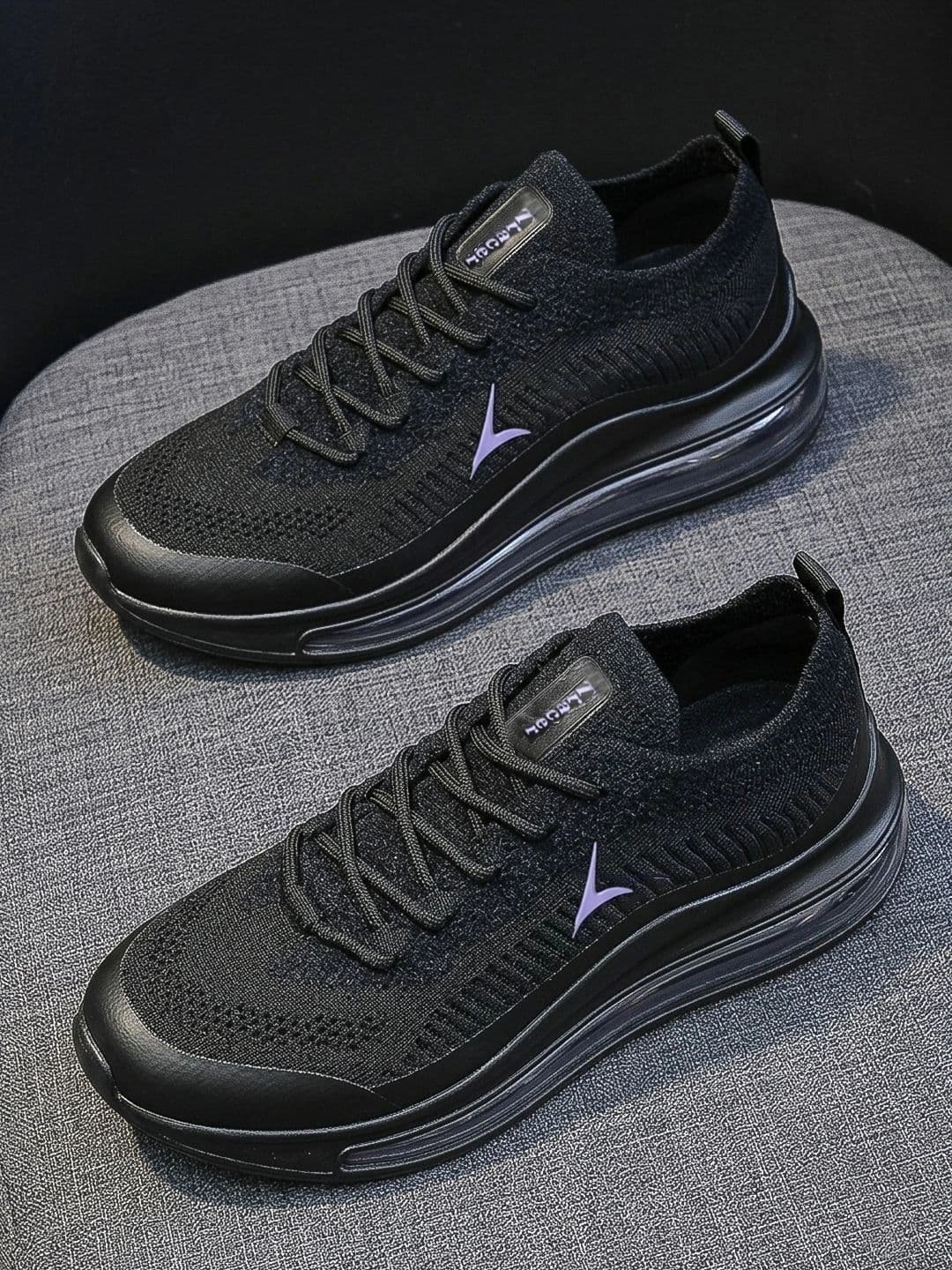 TRACER Women BLack Lace-Up Running Shoes with Air Cushion Midsole - view 1