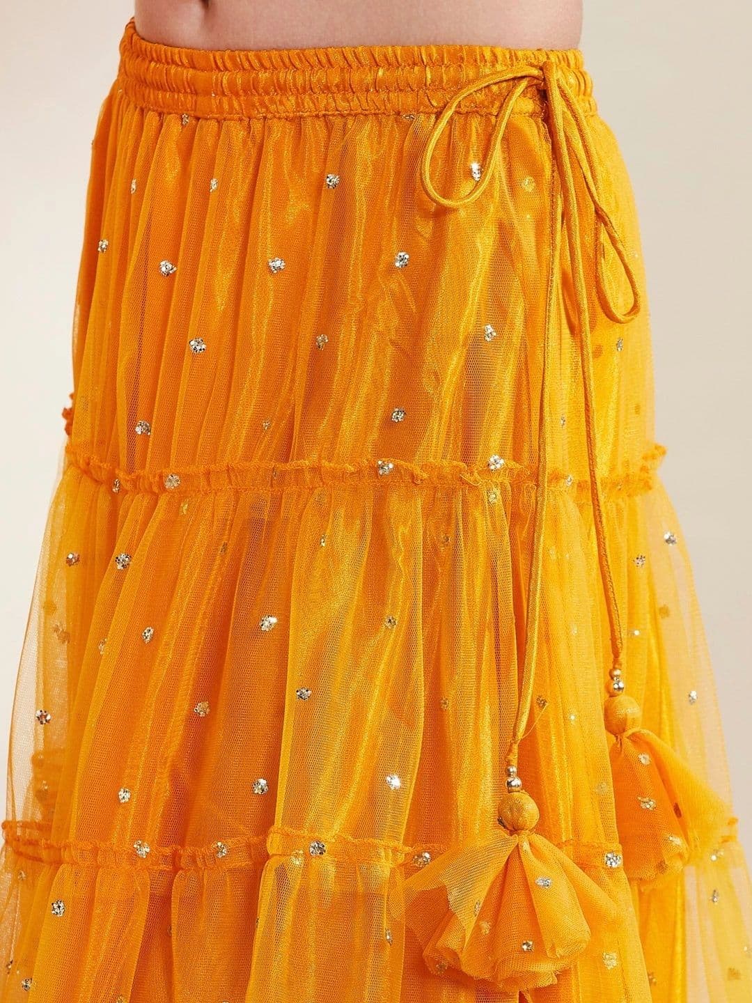 Biba Girls Embellished Sequinned Ready to Wear Lehenga & Blouse With Dupatta thumbnail 2
