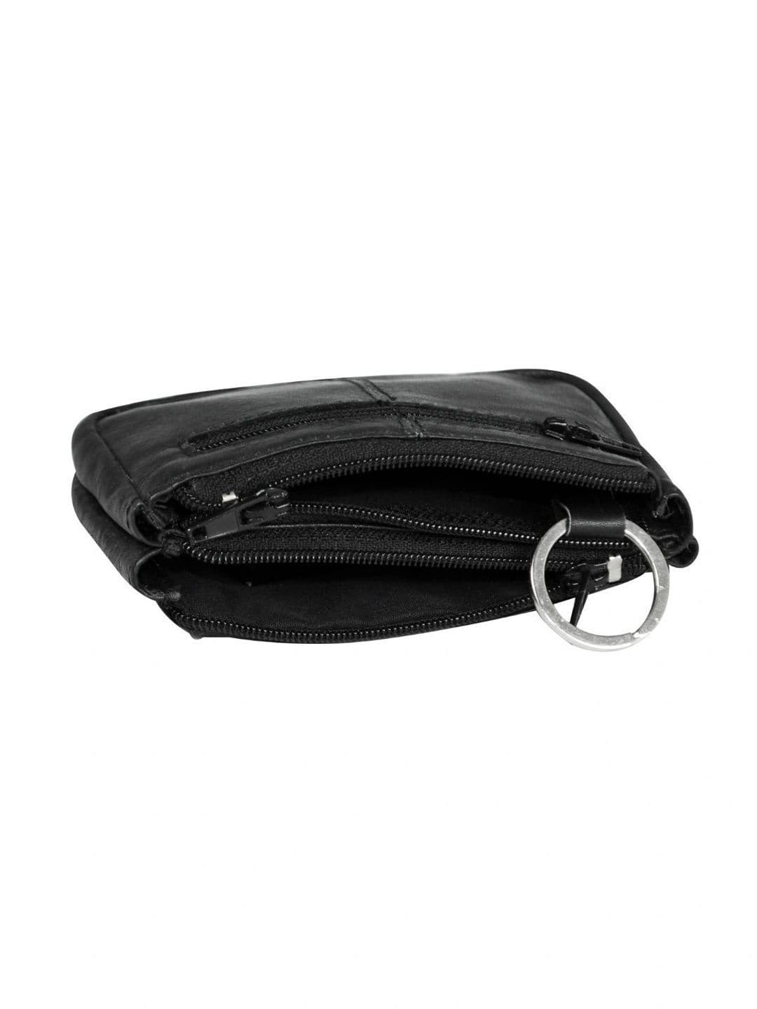 CALFNERO Unisex Black Solid Genuine Leather Coin Wallet thumbnail 7